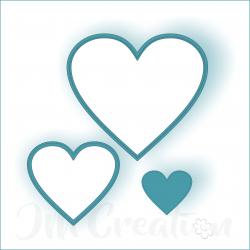 Stanzschablone - Herzrahmen